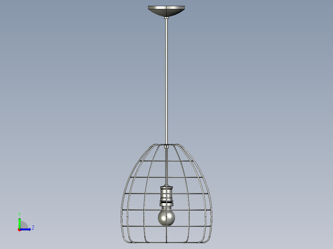 复古吊灯4左视图