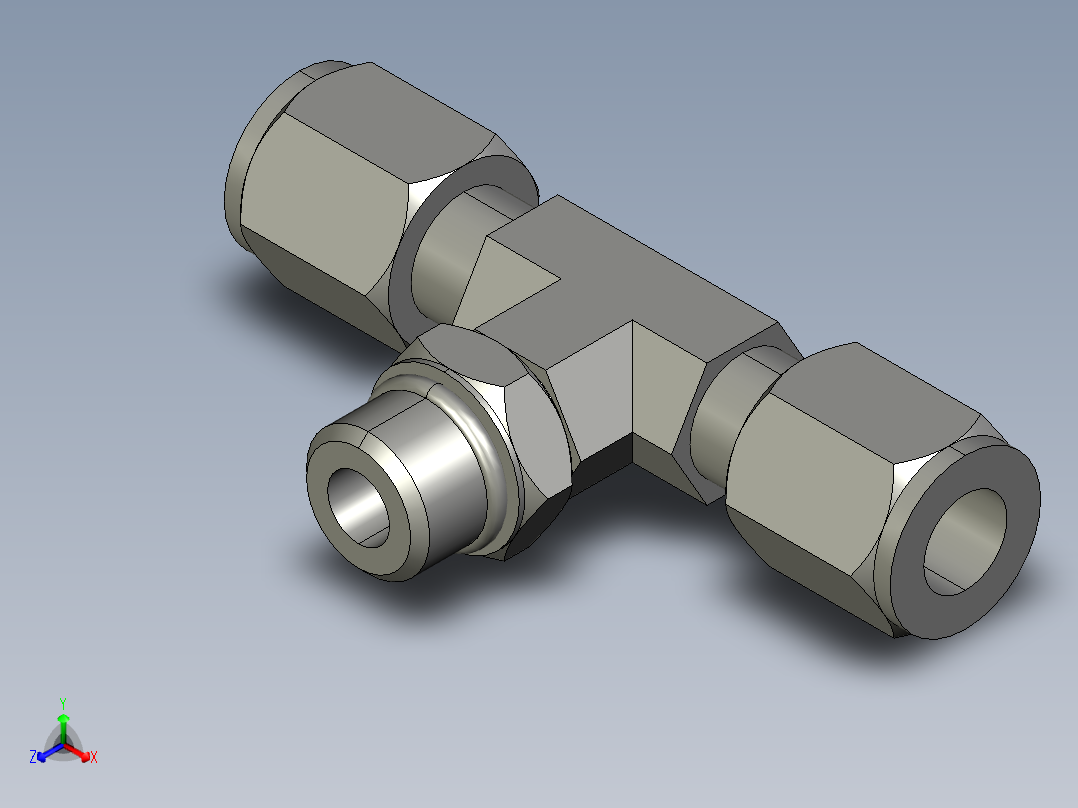 卡套式工业通用硬管接头6_s5bu-s主视图