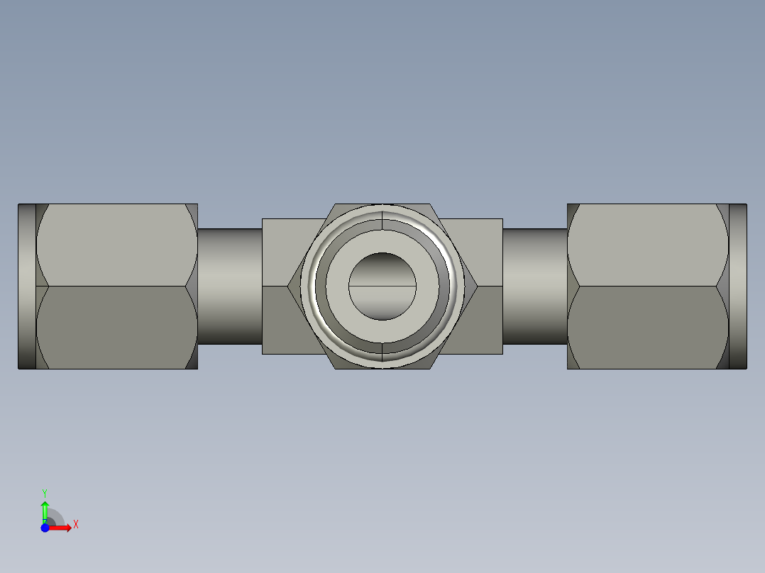 卡套式工业通用硬管接头6_s5bu-s前视图