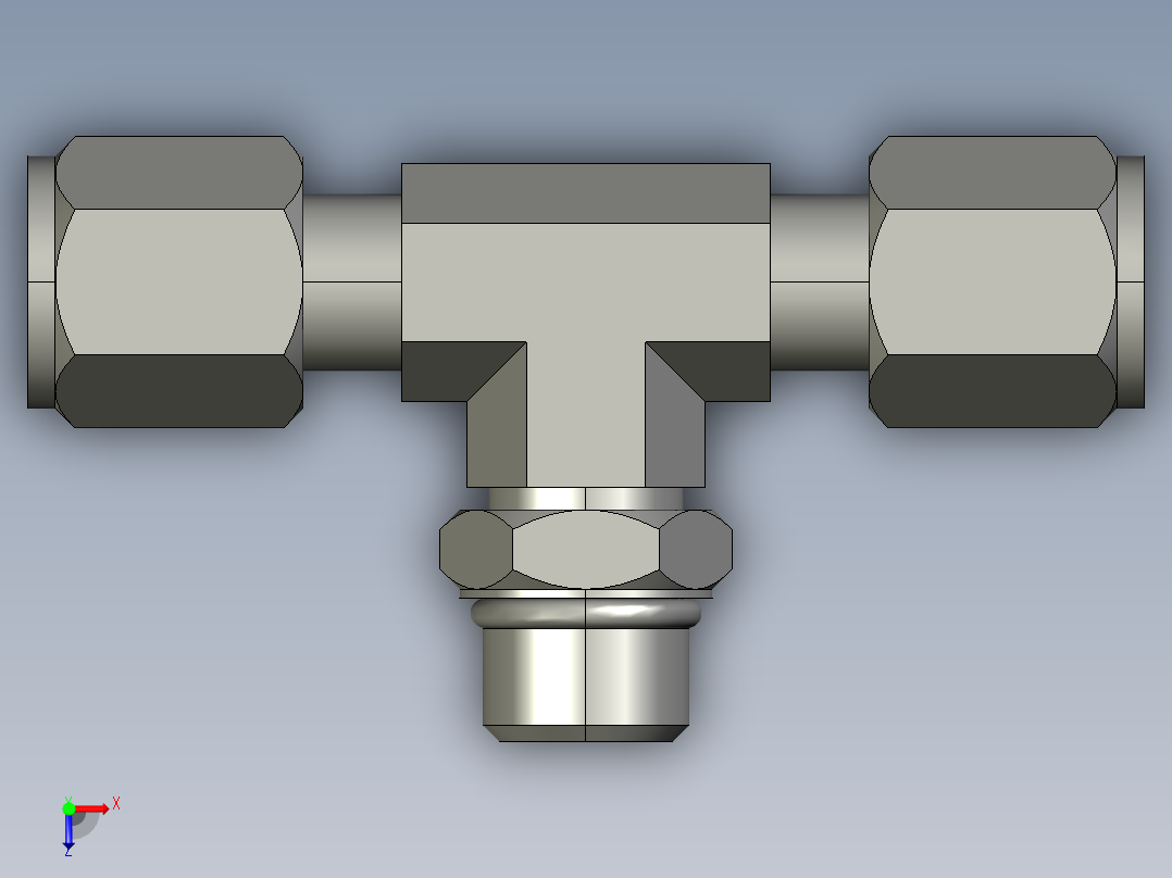 卡套式工业通用硬管接头6_s5bu-s俯视图