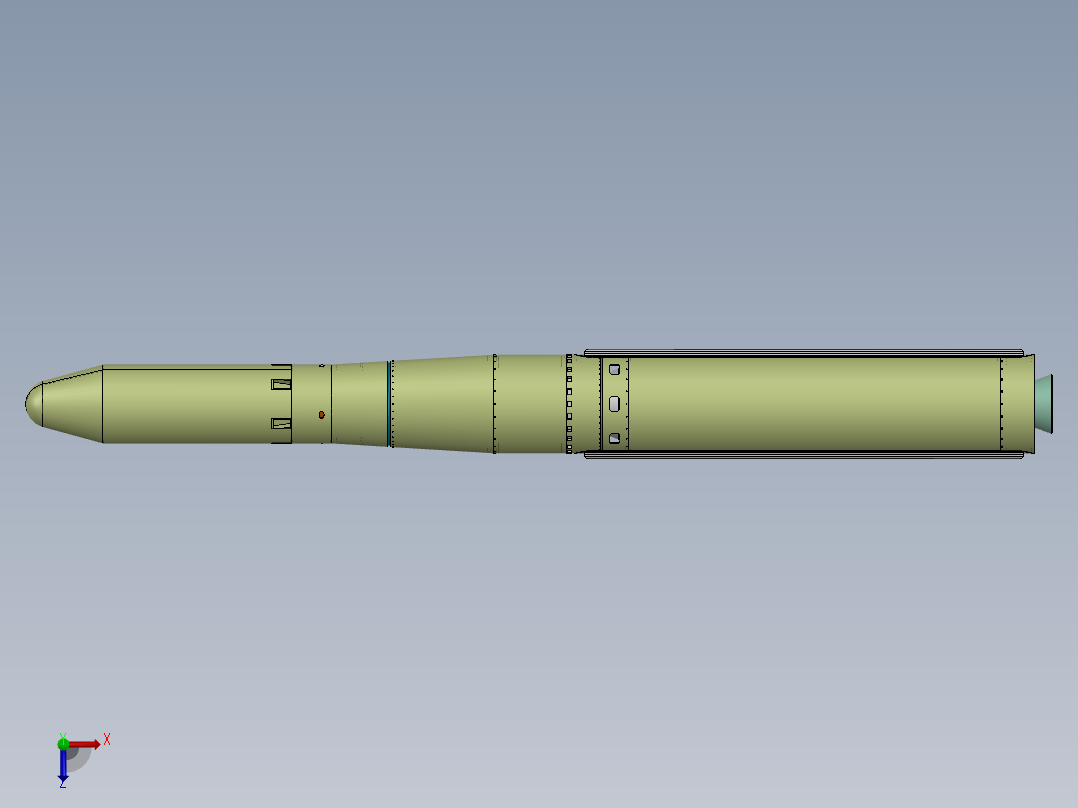 长征11号火箭模型俯视图
