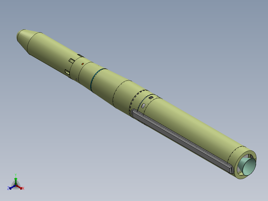 长征11号火箭模型正等轴测图