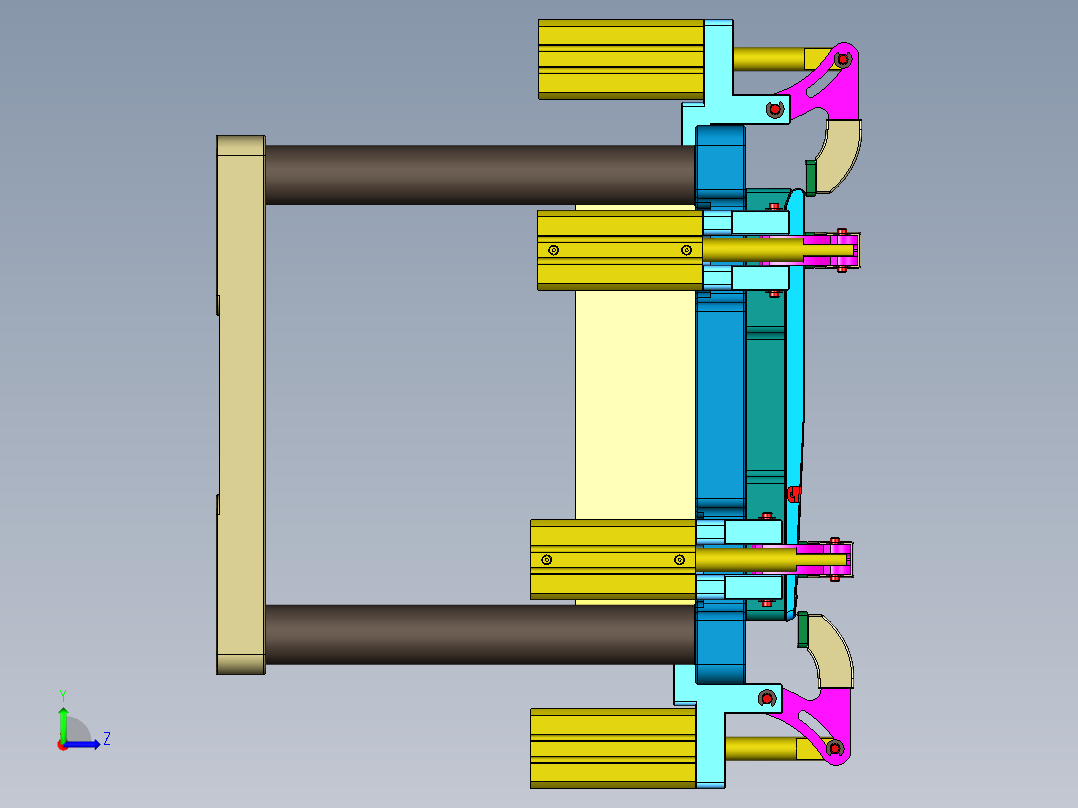 CS19-C-CNC4笔记本CNC工装夹具三维模型-180523左视图