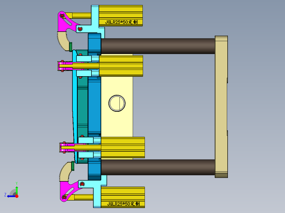 CS19-C-CNC4笔记本CNC工装夹具三维模型-180523右视图