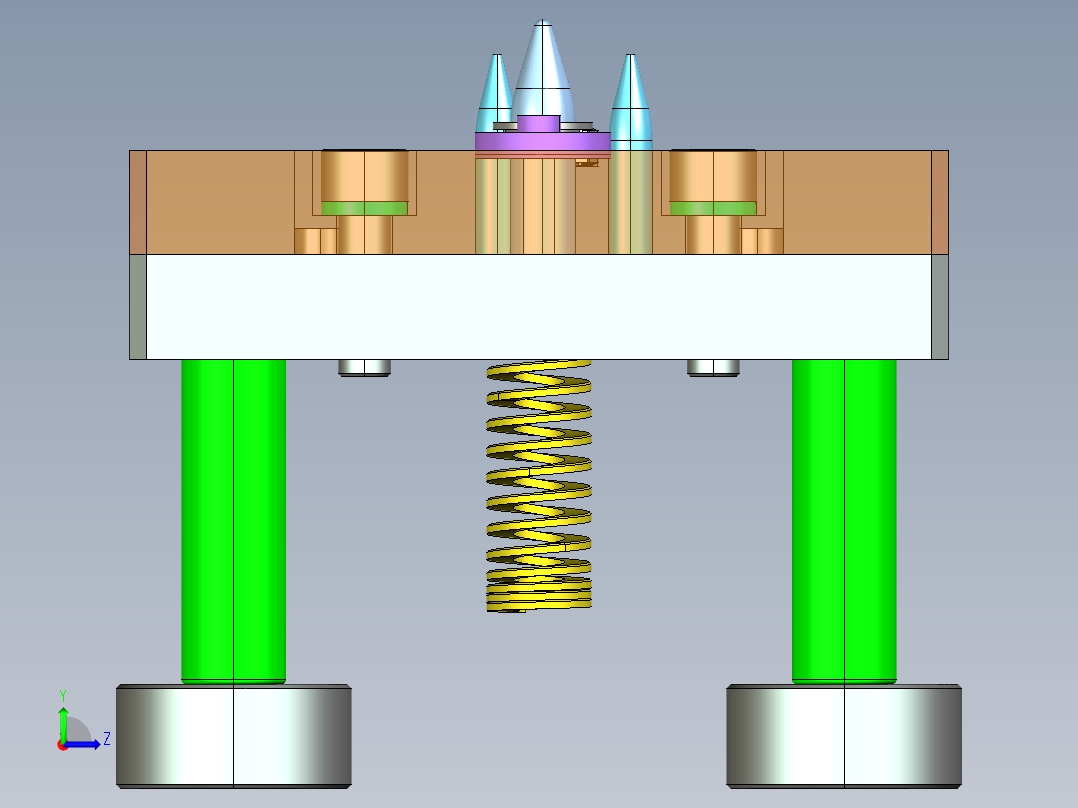 汽车锁零件全自动铆轴设备Creo5.0.zip左视图