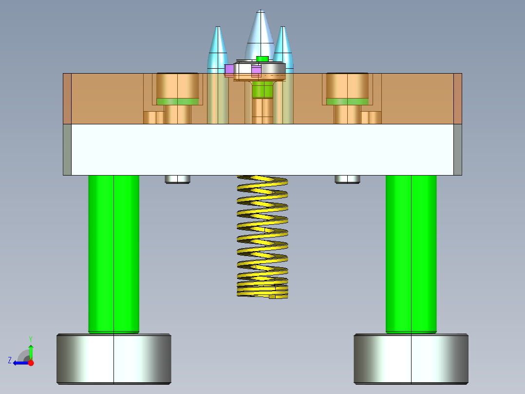 汽车锁零件全自动铆轴设备Creo5.0.zip右视图