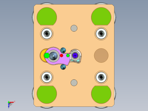 汽车锁零件全自动铆轴设备Creo5.0.zip俯视缩略图