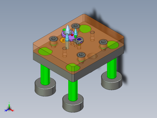 汽车锁零件全自动铆轴设备Creo5.0.zip正等轴测缩略图