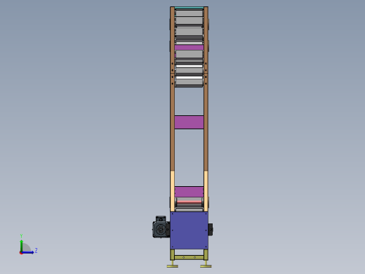 1升Z型斗式提升机sw22可编辑左视缩略图