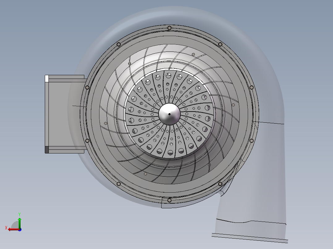 单级离心压缩机后视图