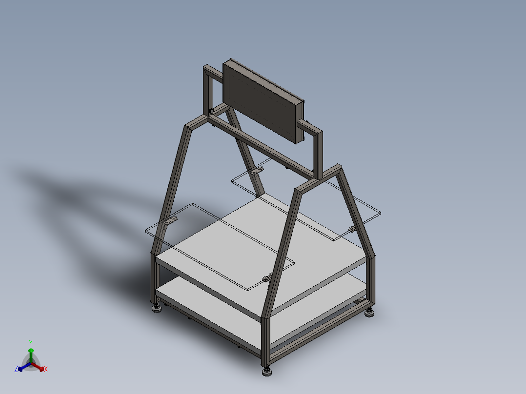 鞋架正等轴测图