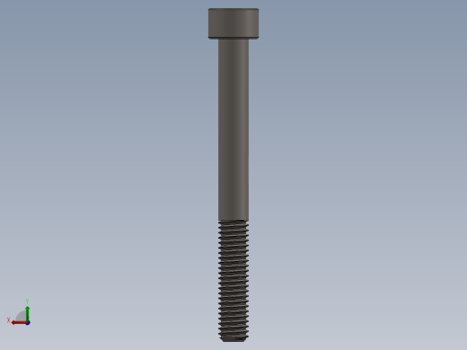 Screw_DIN_912_M6x60_A2.SLDPRT公制内六角螺钉后视缩略图