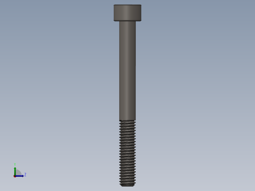 Screw_DIN_912_M6x60_A2.SLDPRT公制内六角螺钉左视缩略图