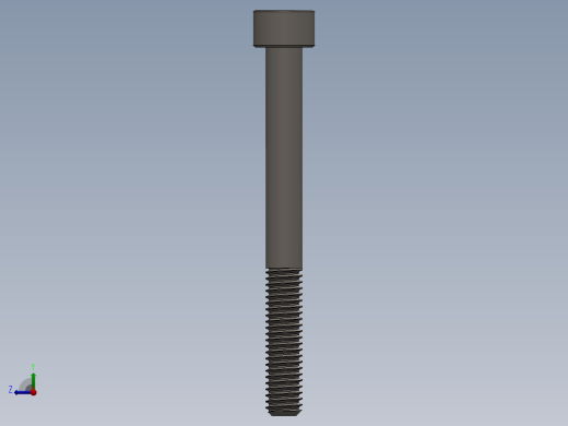 Screw_DIN_912_M6x60_A2.SLDPRT公制内六角螺钉右视缩略图