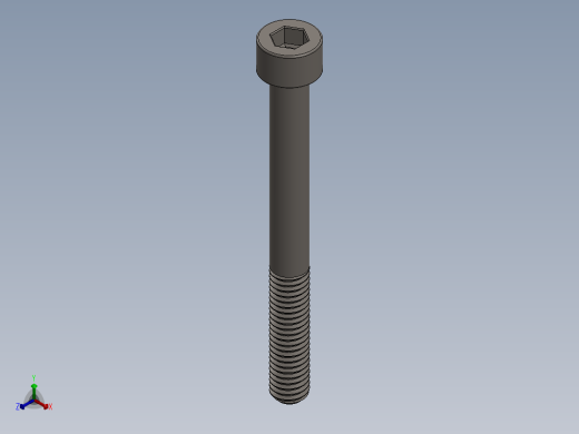 Screw_DIN_912_M6x60_A2.SLDPRT公制内六角螺钉正等轴测缩略图
