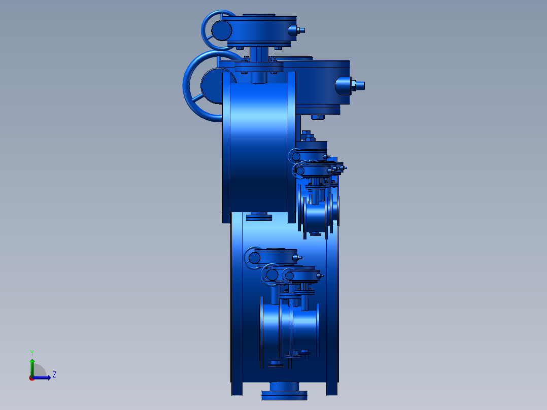 9款最全法兰硬密封蝶阀左视图