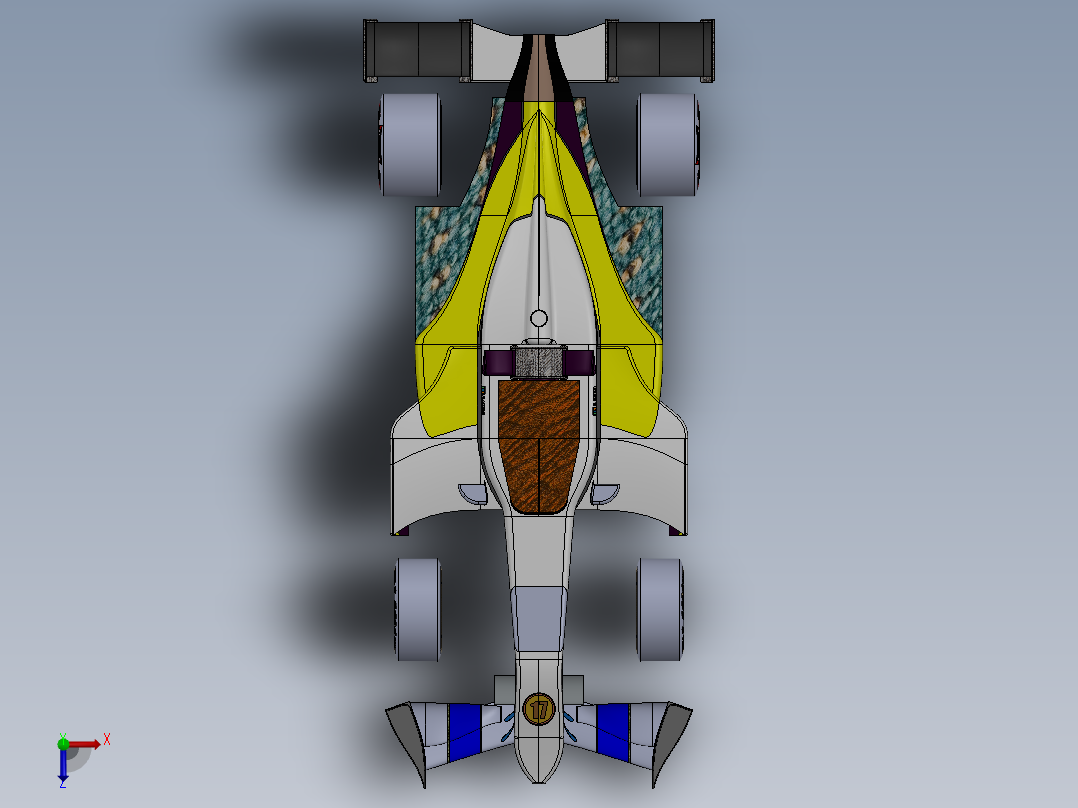 汽车尾翼(30)俯视图