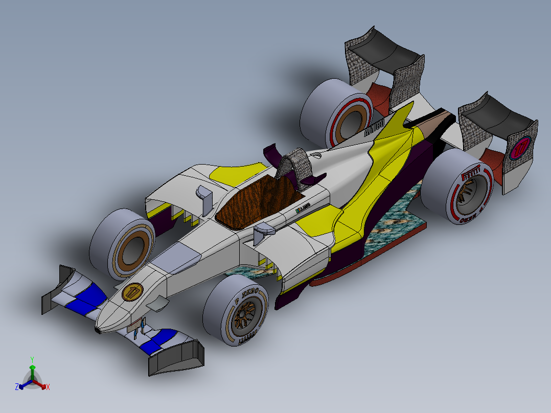 汽车尾翼(30)正等轴测图