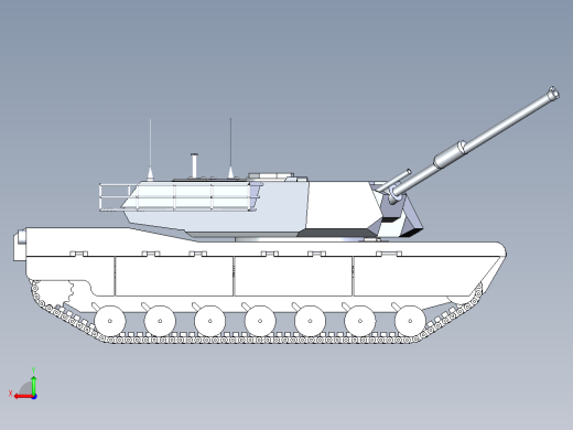 B3003250-M1A1艾布拉姆斯坦克后视缩略图