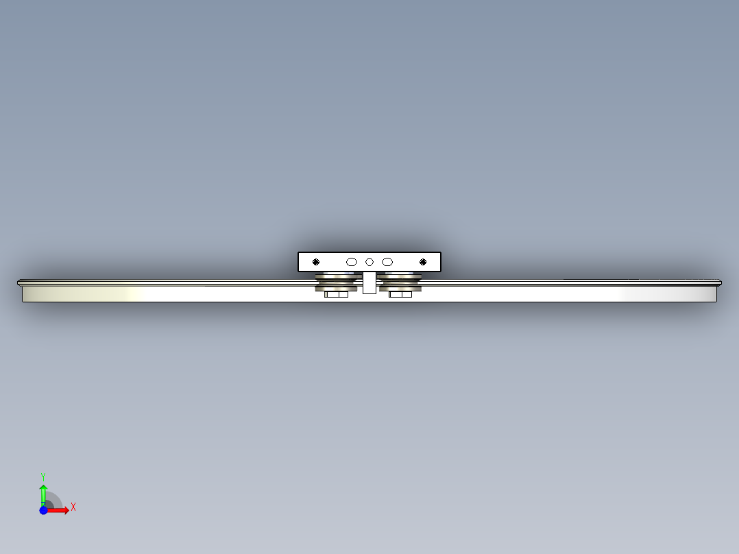 圆弧导轨468直径环形导轨弧形轨道前视图