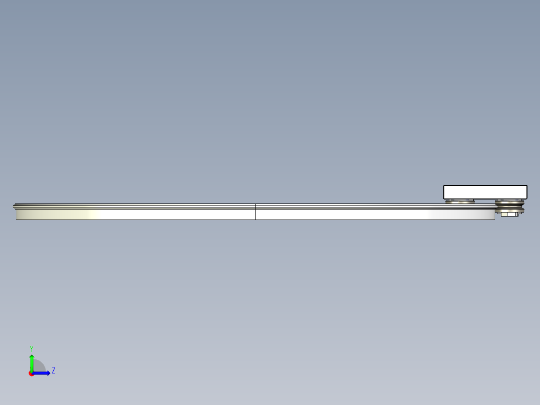 圆弧导轨468直径环形导轨弧形轨道左视图