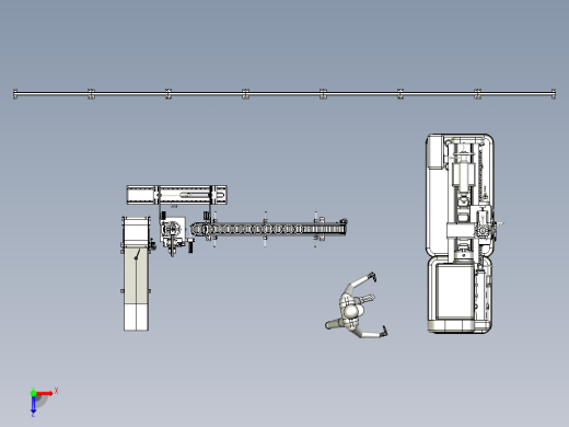 机床加工检测流水线俯视缩略图