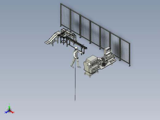 机床加工检测流水线正等轴测缩略图