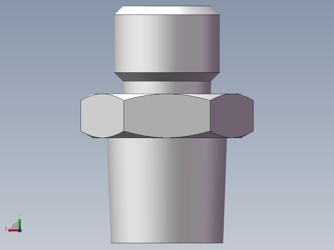 英制锥管螺纹直接头、1CT-12-04SP后视图