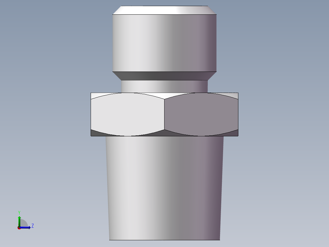 英制锥管螺纹直接头、1CT-12-04SP左视图