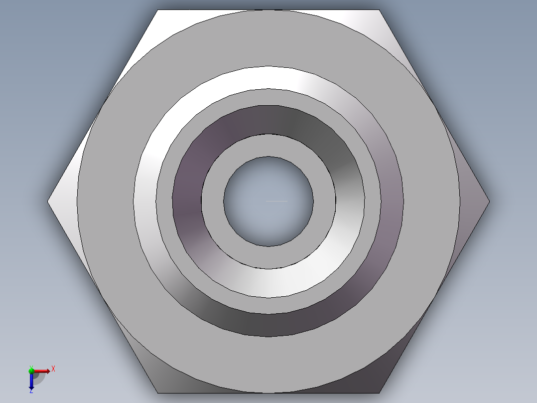 英制锥管螺纹直接头、1CT-12-04SP俯视图