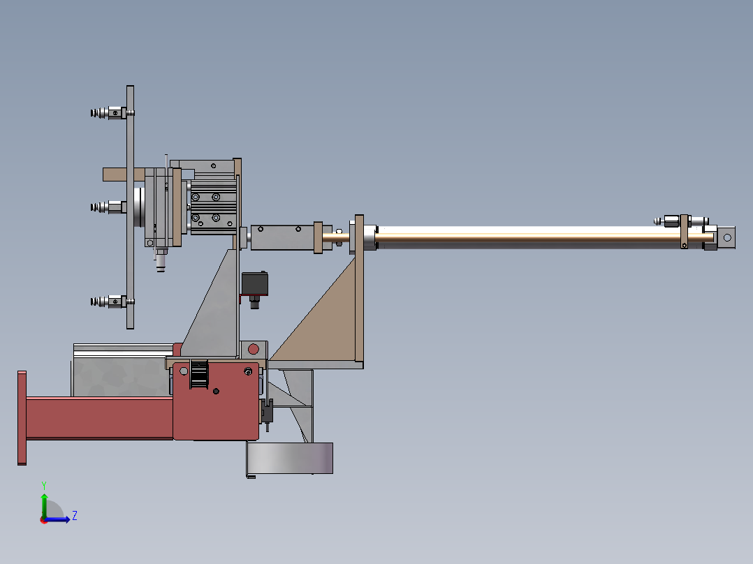 P600 小型仓储货架货箱码垛机左视图