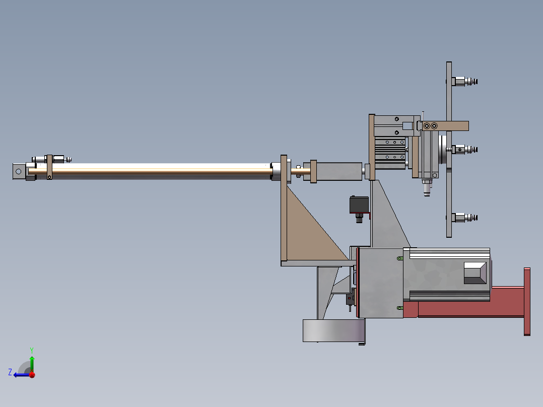 P600 小型仓储货架货箱码垛机右视图