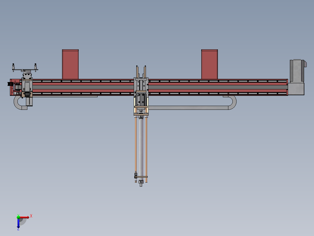 P600 小型仓储货架货箱码垛机俯视图