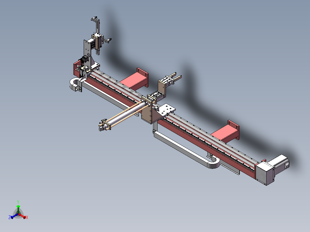 P600 小型仓储货架货箱码垛机正等轴测图