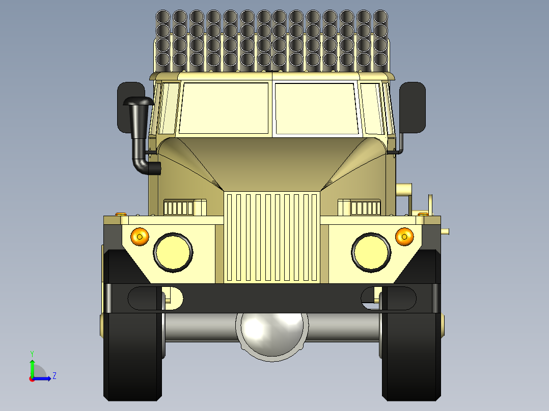 B3003671-BM 21 GRAD ( 火箭发射车 )左视图