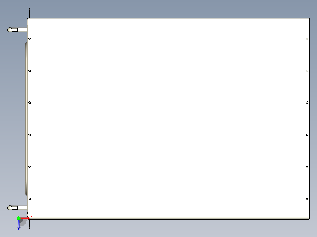 机械行业标准U插箱俯视图