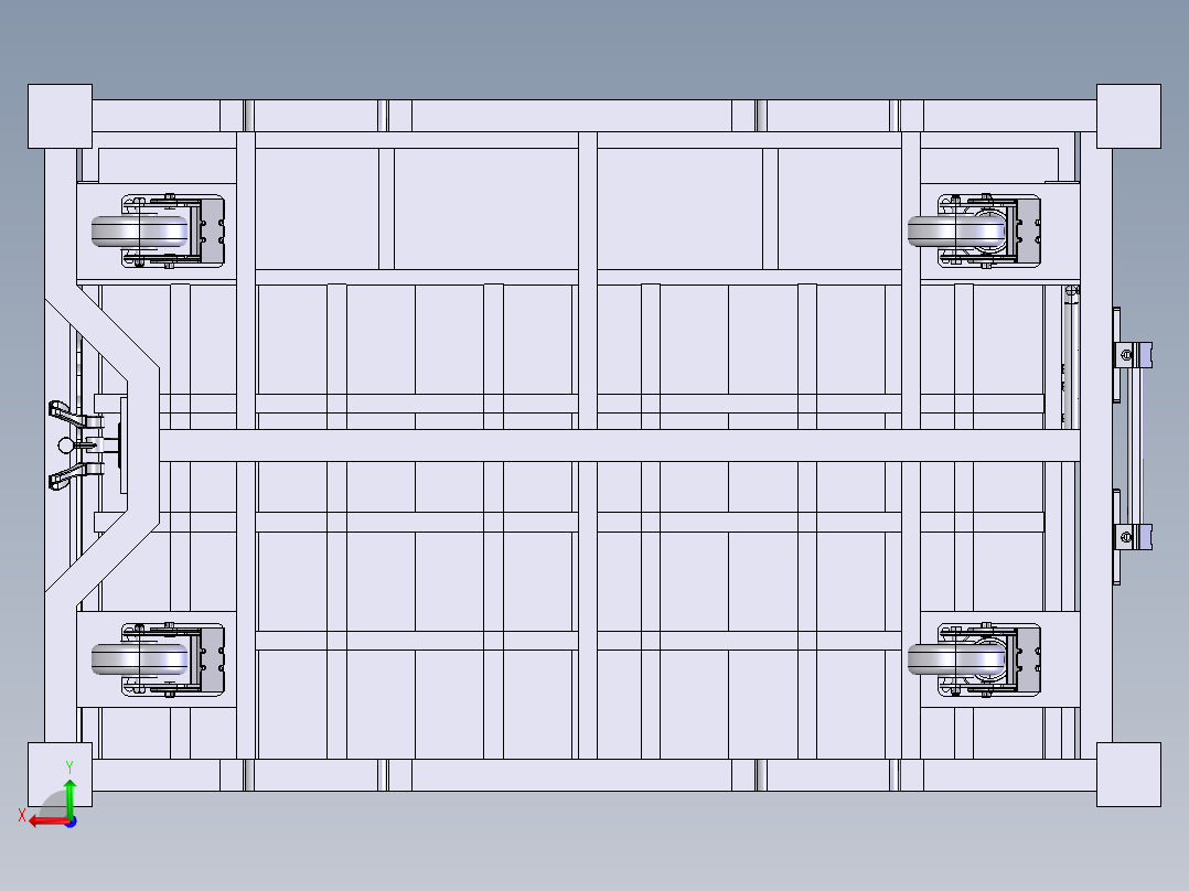 货架、B8L工位器具后视图