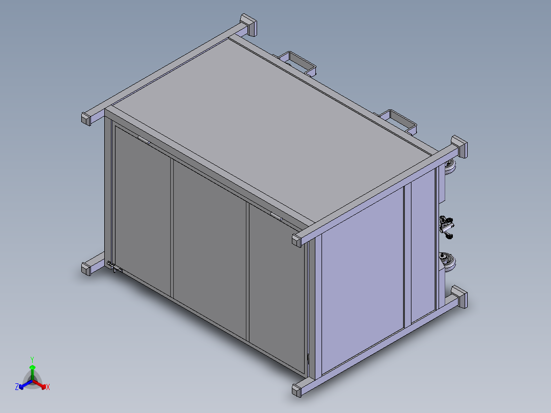 货架、B8L工位器具正等轴测图