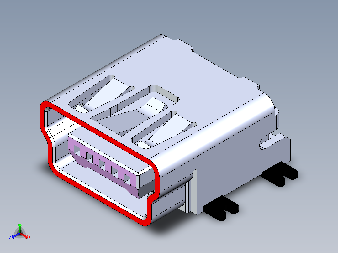 接插件(103)主视图