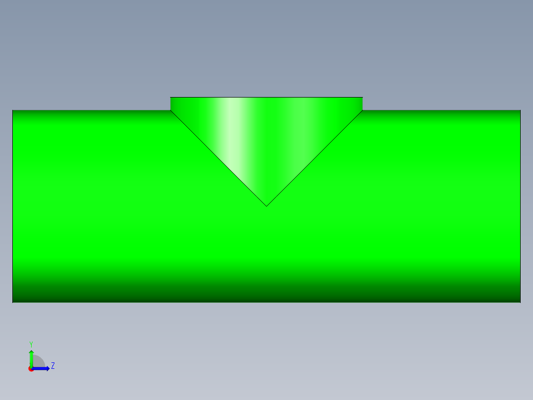 B3004562-三通短卫生管接头 DIN 11850 (系列 2)左视图