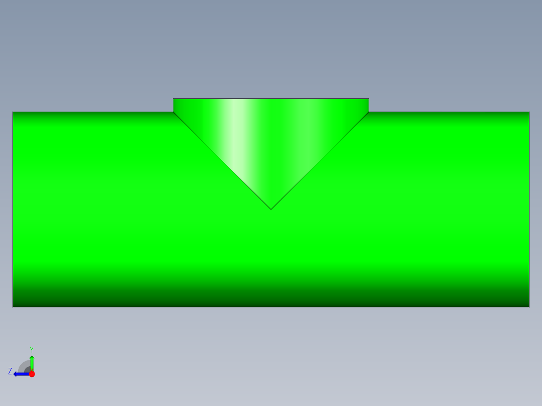 B3004562-三通短卫生管接头 DIN 11850 (系列 2)右视图