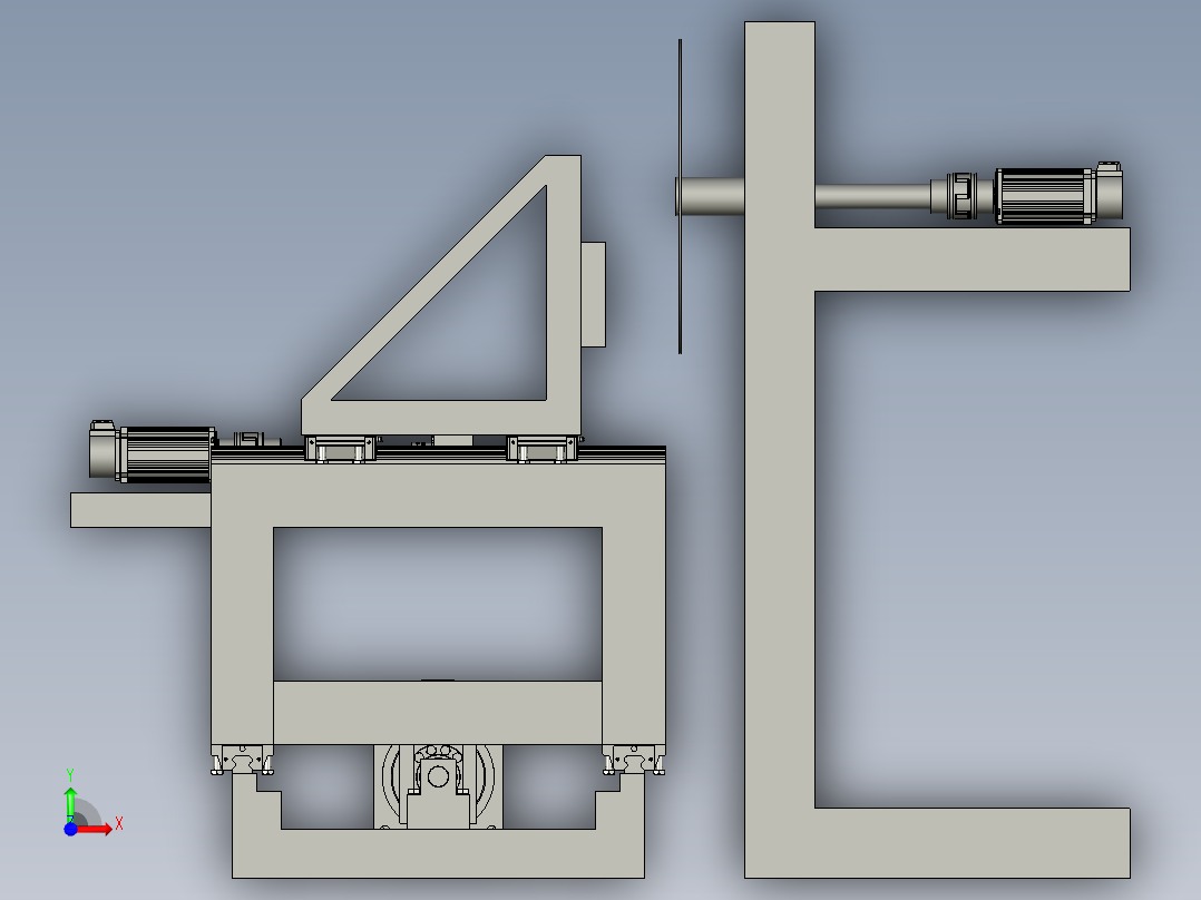 家具生产用木质裁切机前视图