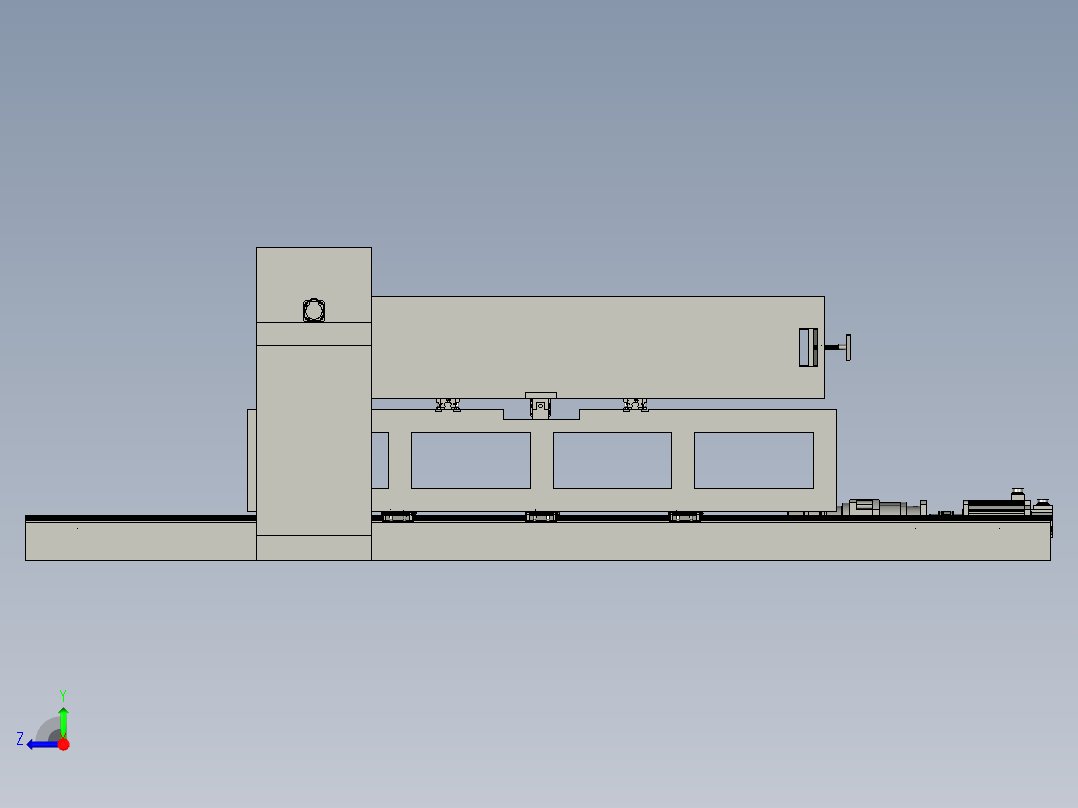 家具生产用木质裁切机右视图