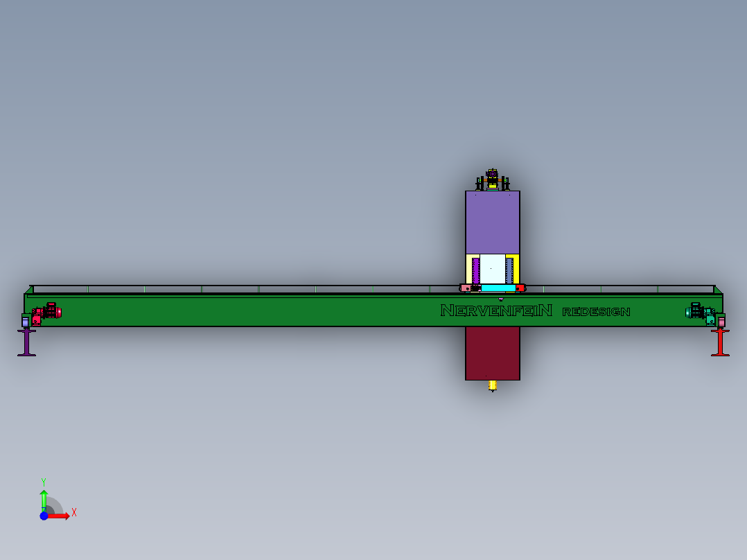 可横向移动采石机前视图