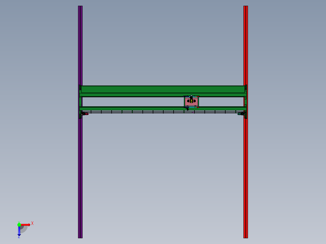 可横向移动采石机俯视图