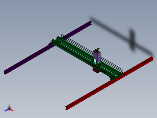 可横向移动采石机正等轴测缩略图