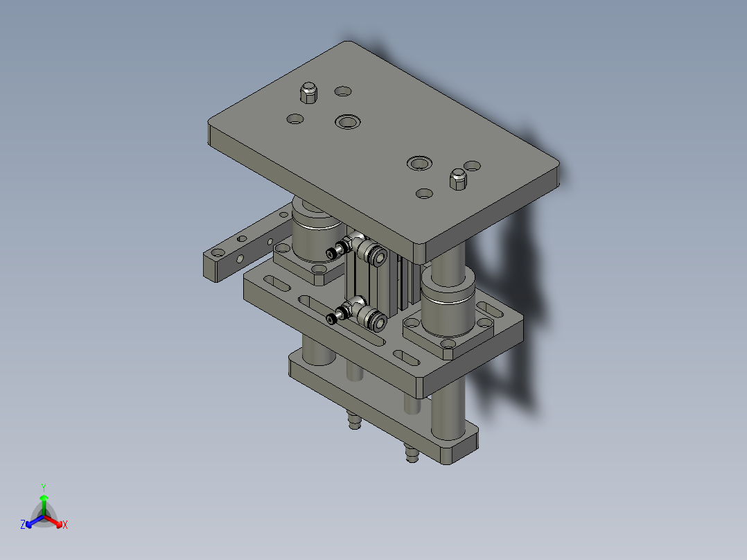 8590002-000轨道顶升正等轴测图