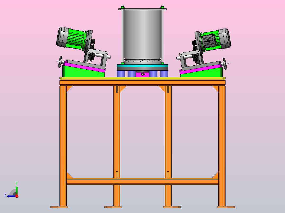 铸造用专用钻床右视图