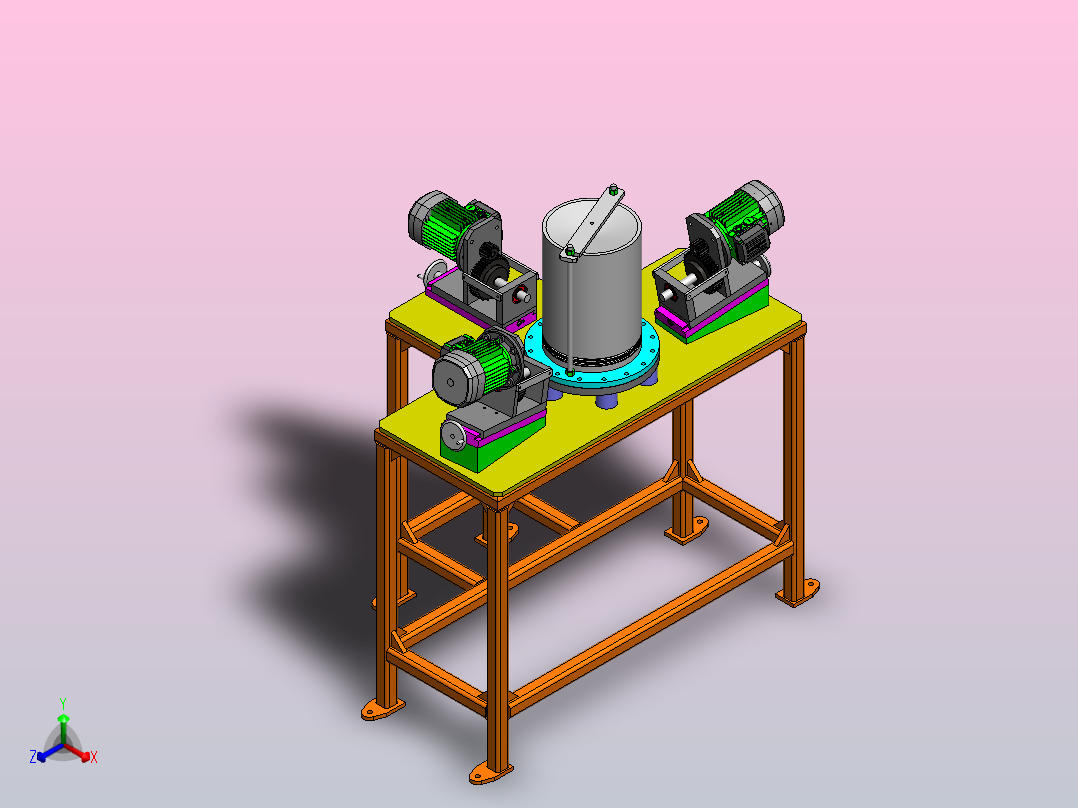 铸造用专用钻床正等轴测图