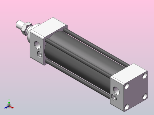 气缸SC40x100S正等轴测缩略图